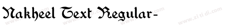 Nakheel Text Regular字体转换